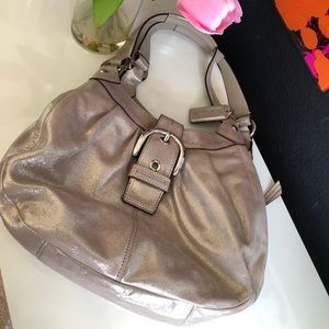 Coach Metallic Hobo Handbag